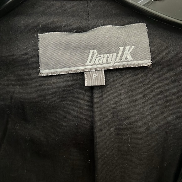 DarylK Black Leather Jacket Size 2P - Picture 4 of 5